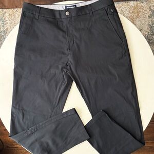 Birddogs Men’s Slim Fit Stretch Chino Pant Size 34x30 Black Unlined